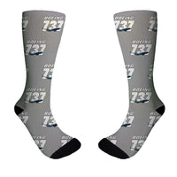 Thumbnail for Super Boeing 737+Text Designed Socks