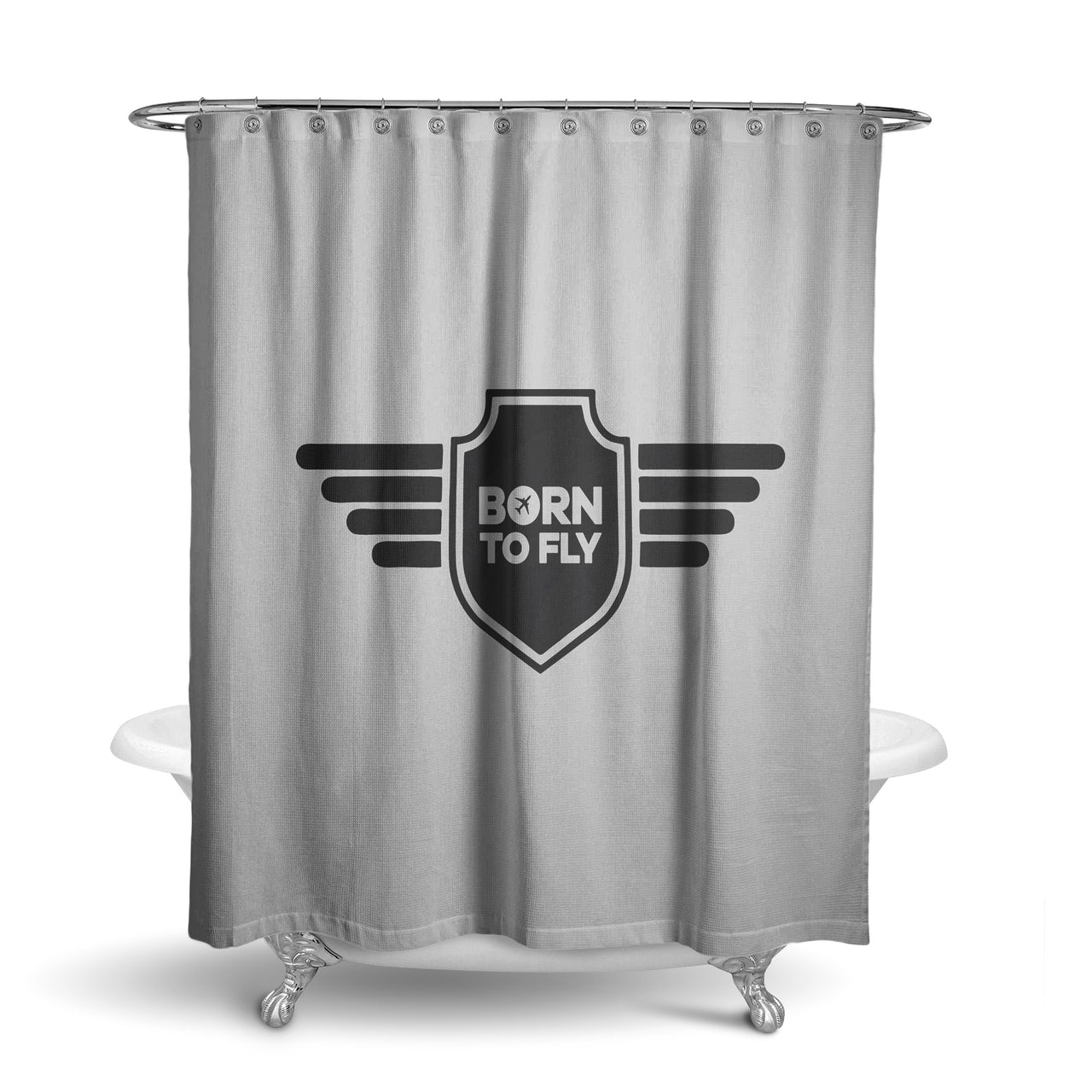 Born To Fly & Badge Designed Shower Curtains