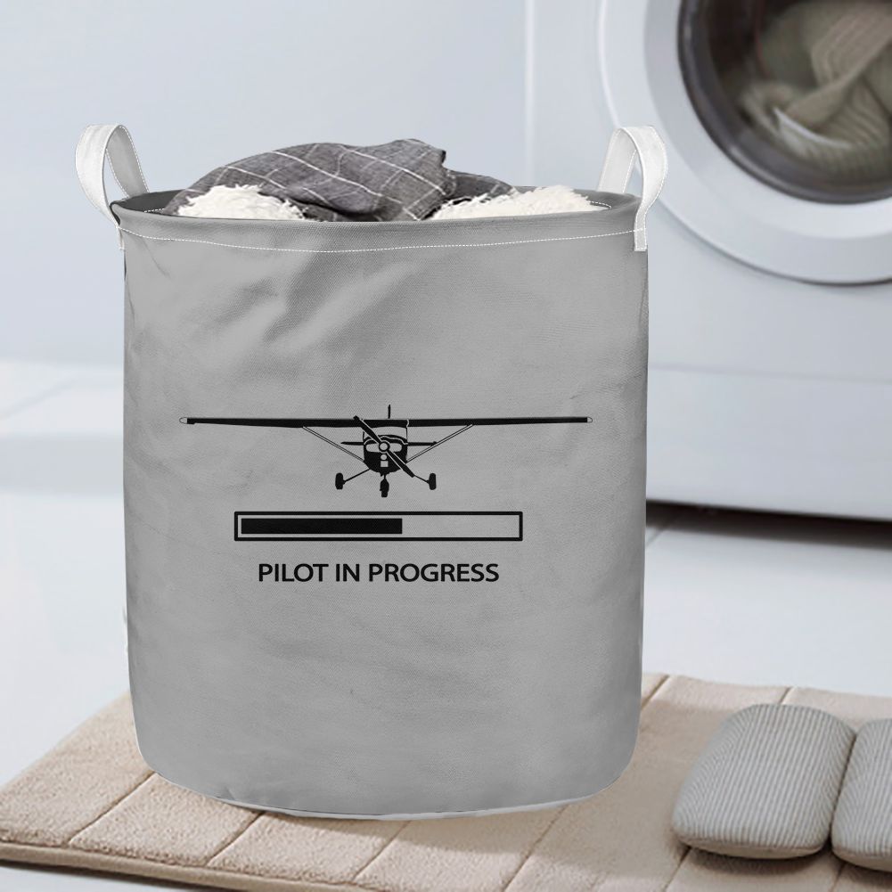 Pilot In Progress (Cessna) Designed Laundry Baskets