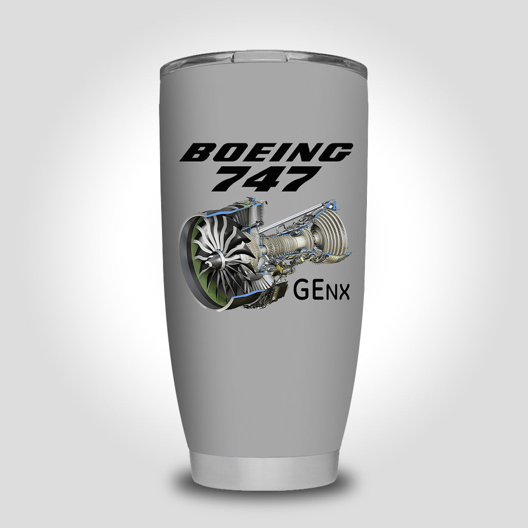 Boeing 747 & GENX Engine Designed Tumbler Travel Mugs