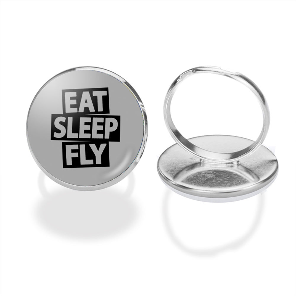 Eat Sleep Fly Designed Rings