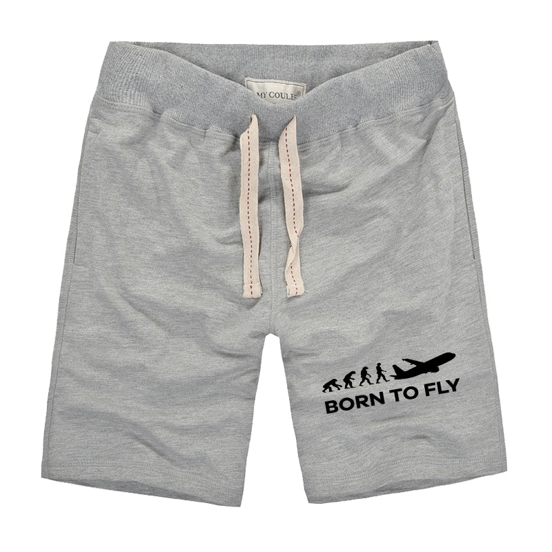 Born To Fly Designed Cotton Shorts