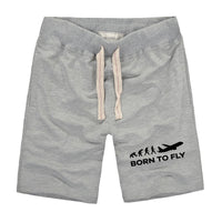 Thumbnail for Born To Fly Designed Cotton Shorts