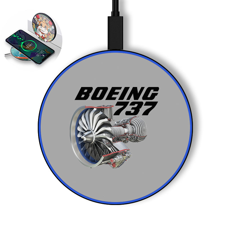 Boeing 737+Text & CFM LEAP-1 Engine Designed Wireless Chargers