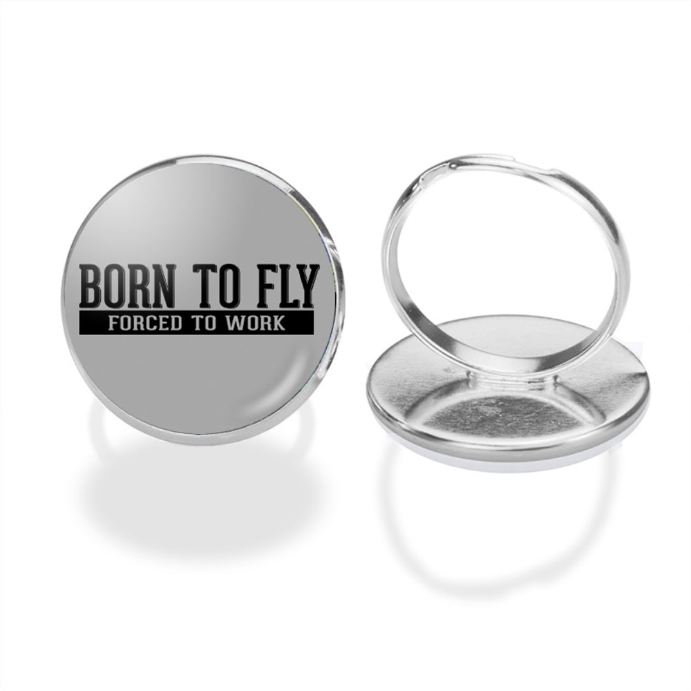 Born To Fly Forced To Work Designed Rings