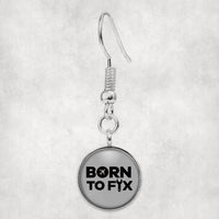 Thumbnail for Born To Fix Airplanes Designed Earrings