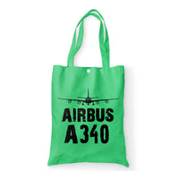 Thumbnail for Airbus A340 & Plane Designed Tote Bags