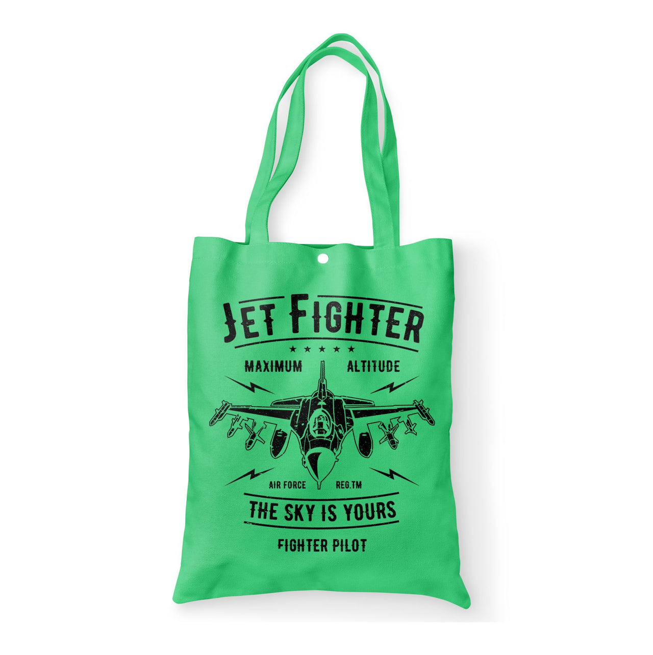 Jet Fighter - The Sky is Yours Designed Tote Bags