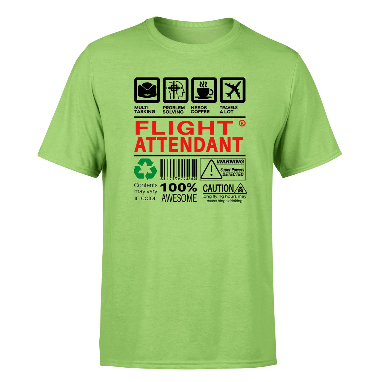 Flight Attendant Label Designed T-Shirts