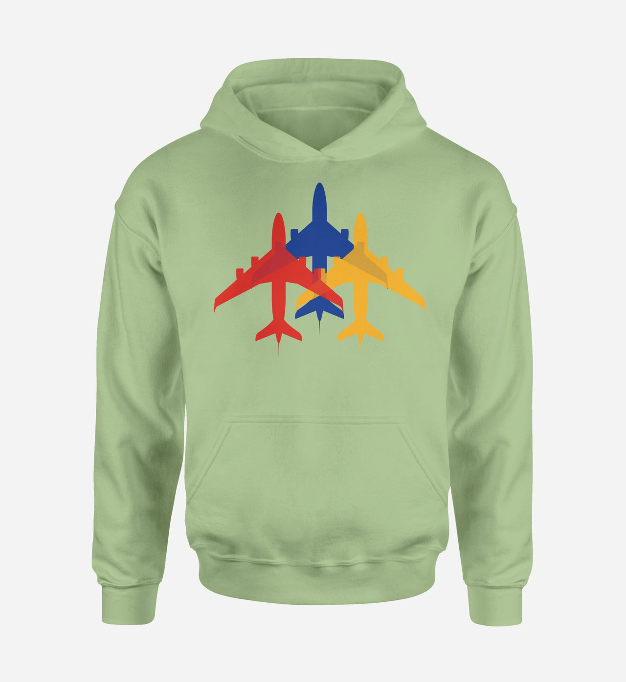 Colourful 3 Airplanes Designed Hoodies