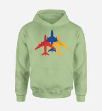 Thumbnail for Colourful 3 Airplanes Designed Hoodies