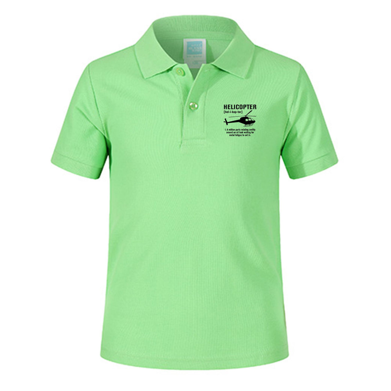 Helicopter [Noun] Designed Children Polo T-Shirts