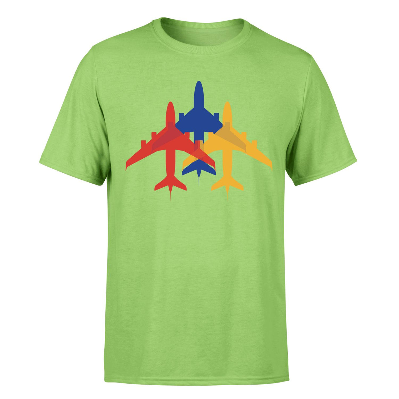 Colourful 3 Airplanes Designed T-Shirts