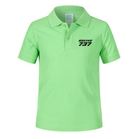 Thumbnail for Boeing 737 & Text Designed Children Polo T-Shirts