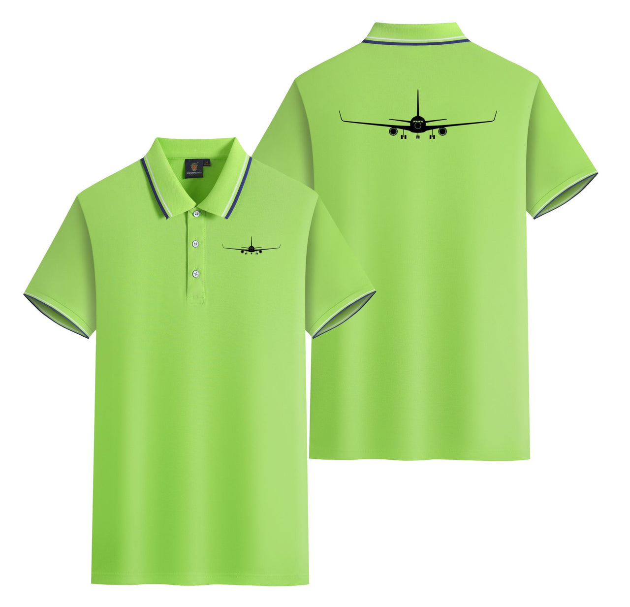Boeing 767 Silhouette Designed Stylish Polo T-Shirts (Double-Side)