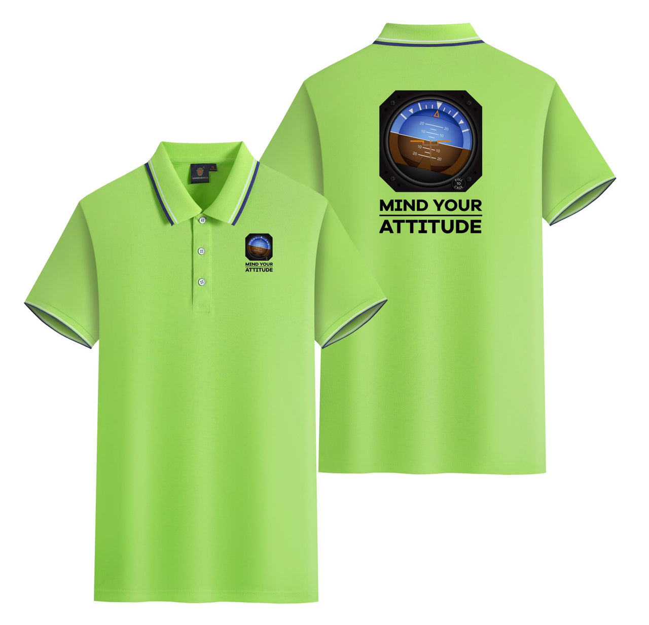 Mind Your Attitude Designed Stylish Polo T-Shirts (Double-Side)