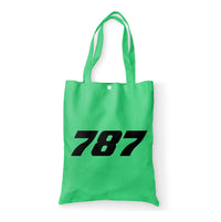 Thumbnail for 787 Flat Text Designed Tote Bags