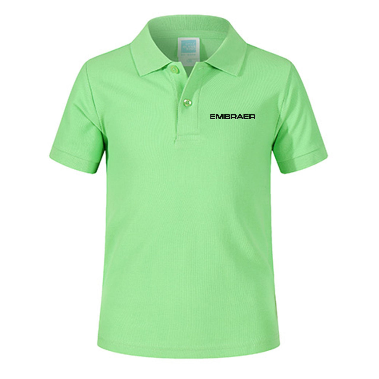 Embraer & Text Designed Children Polo T-Shirts