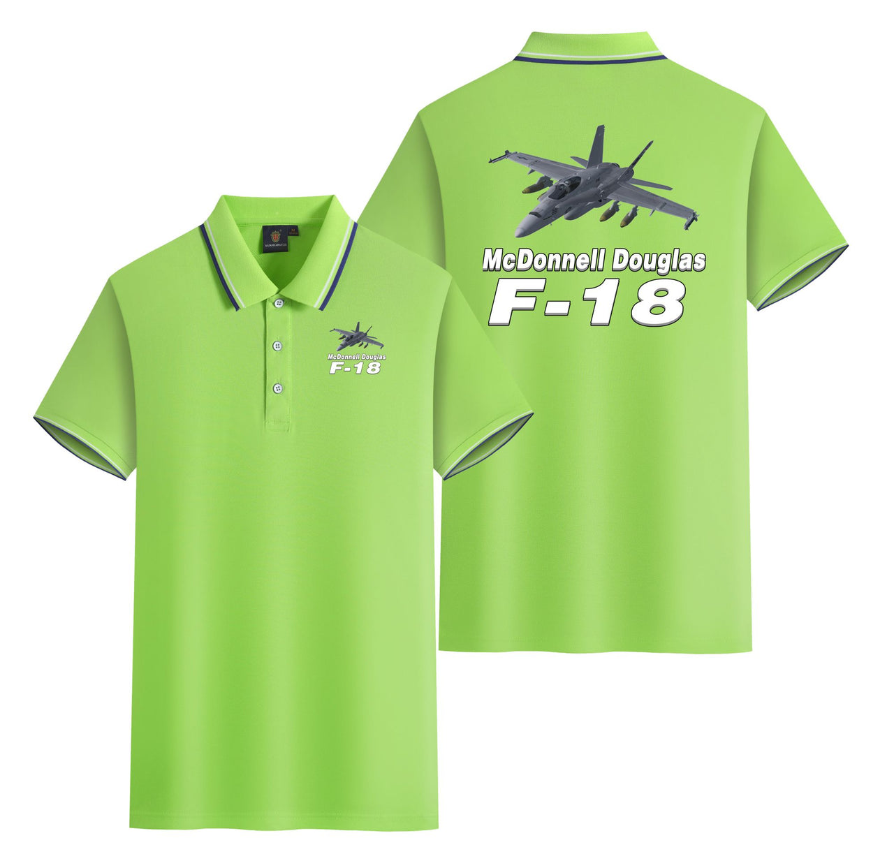 The McDonnell Douglas F18 Designed Stylish Polo T-Shirts (Double-Side)