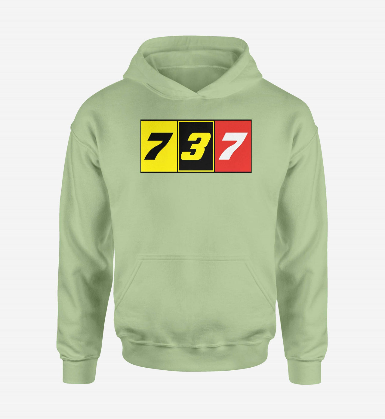 Flat Colourful 737 Designed Hoodies