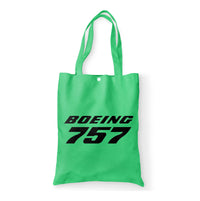 Thumbnail for Boeing 757 & Text Designed Tote Bags