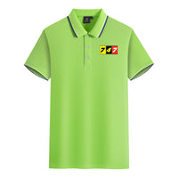 Thumbnail for Flat Colourful 747 Designed Stylish Polo T-Shirts