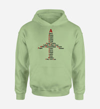 Thumbnail for Airplane Shape Aviation Alphabet Designed Hoodies