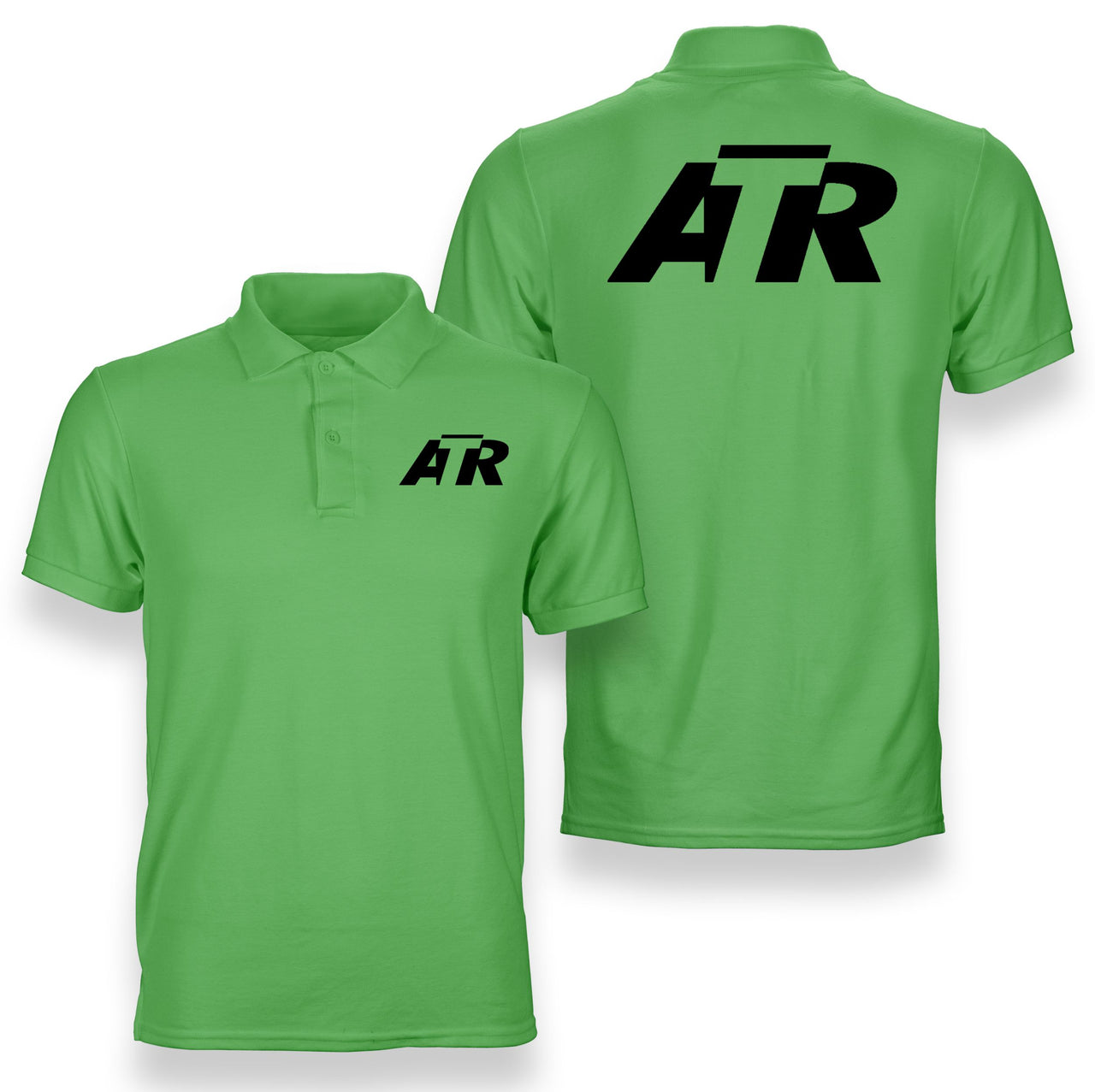 ATR & Text Designed Double Side Polo T-Shirts