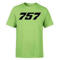 Thumbnail for 757 Flat Text Designed T-Shirts