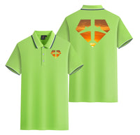 Thumbnail for Supermen of The Skies (Sunset) Designed Stylish Polo T-Shirts (Double-Side)