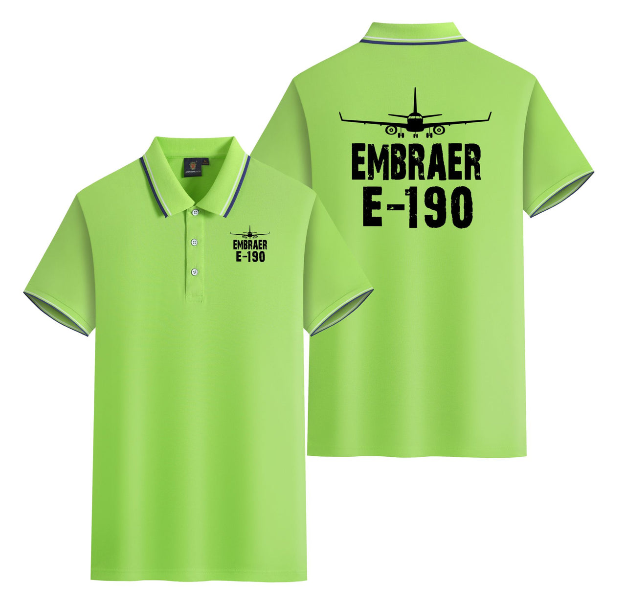 Embraer E-190 & Plane Designed Stylish Polo T-Shirts (Double-Side)