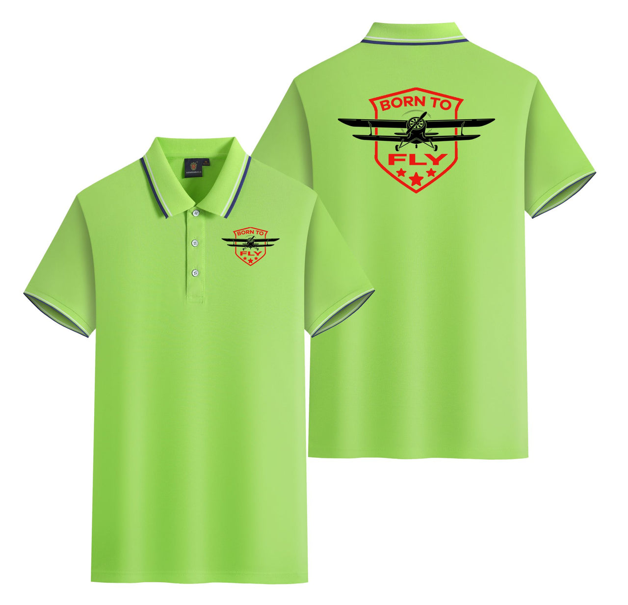 Born To Fly Designed Designed Stylish Polo T-Shirts (Double-Side)