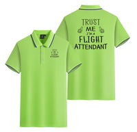Thumbnail for Trust Me I'm a Flight Attendant Designed Stylish Polo T-Shirts (Double-Side)