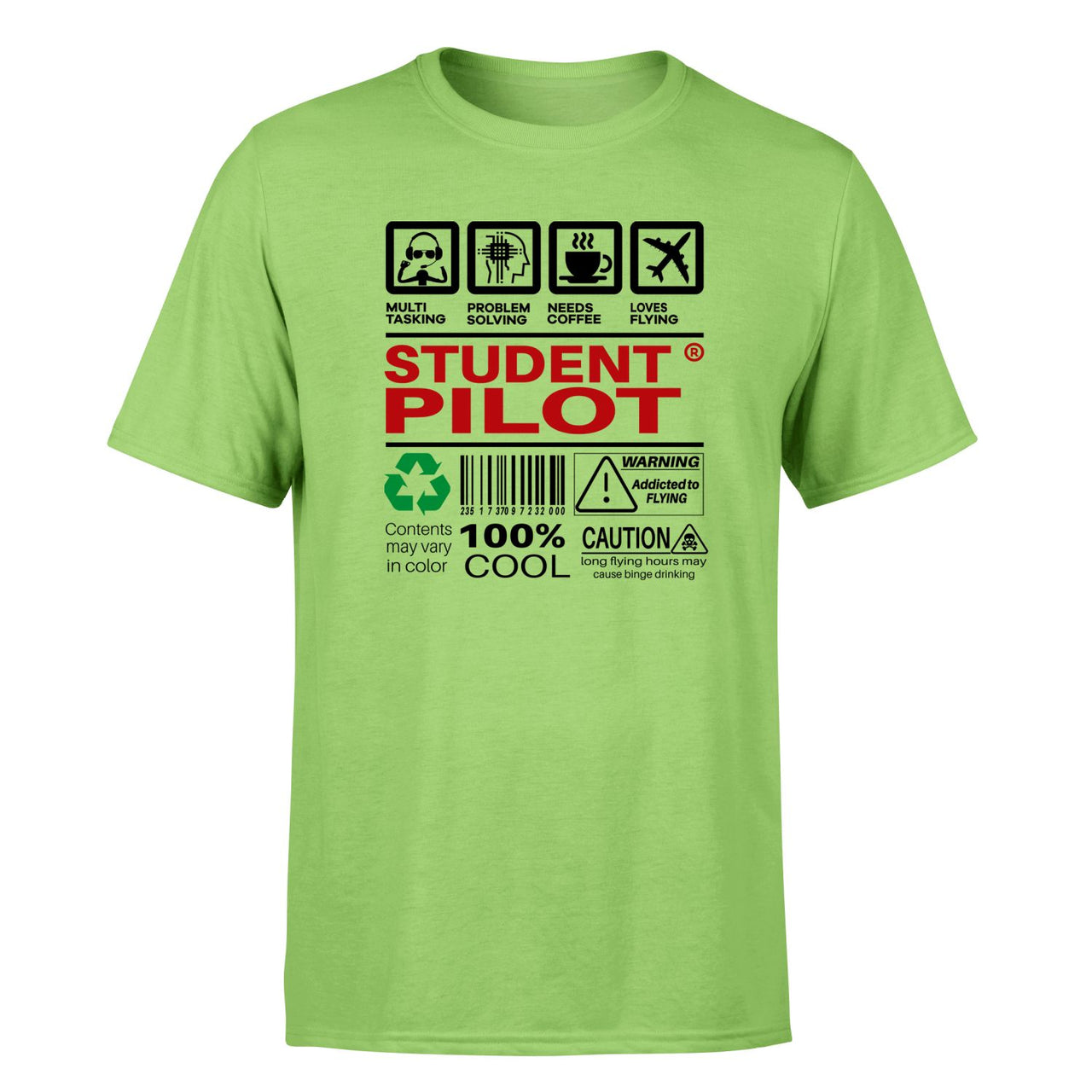 Student Pilot Label Designed T-Shirts
