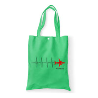 Thumbnail for Aviation Heartbeats Designed Tote Bags