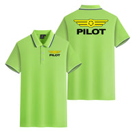 Thumbnail for Pilot & Badge Designed Stylish Polo T-Shirts (Double-Side)