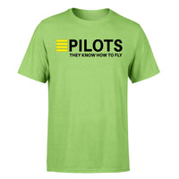 Thumbnail for Pilots They Know How To Fly Designed T-Shirts