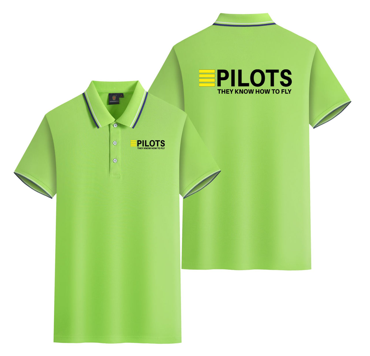 Pilots They Know How To Fly Designed Stylish Polo T-Shirts (Double-Side)