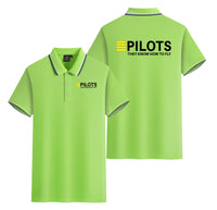 Thumbnail for Pilots They Know How To Fly Designed Stylish Polo T-Shirts (Double-Side)