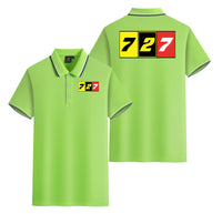 Thumbnail for Flat Colourful 727 Designed Stylish Polo T-Shirts (Double-Side)