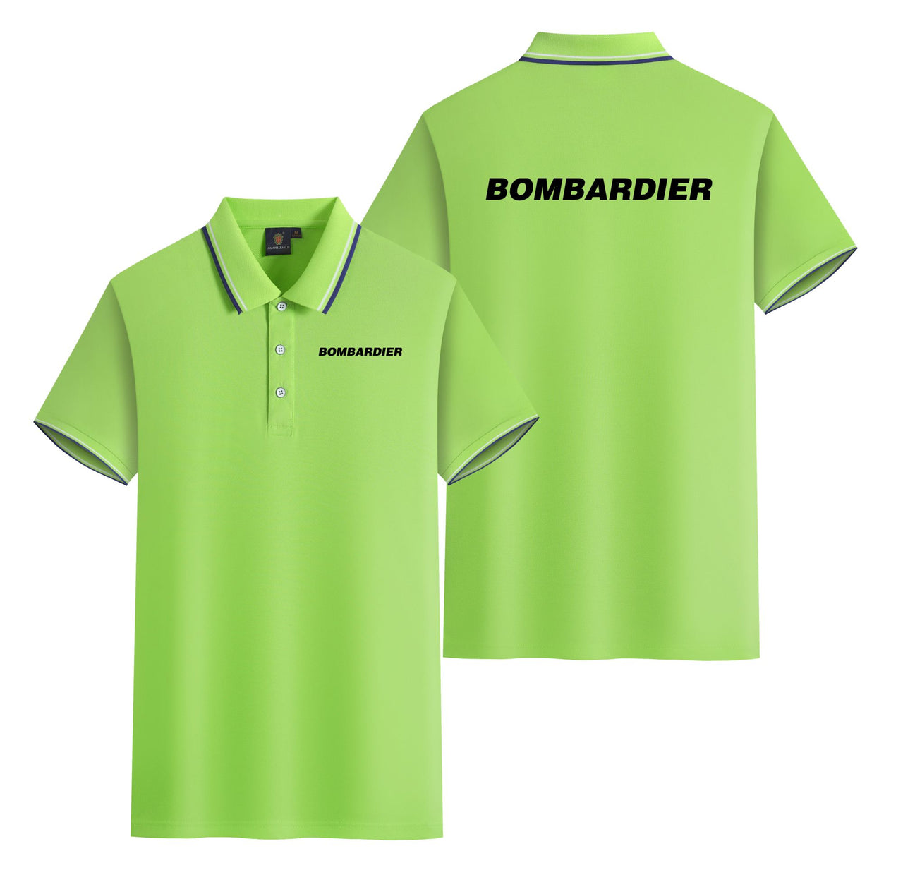 Bombardier & Text Designed Stylish Polo T-Shirts (Double-Side)