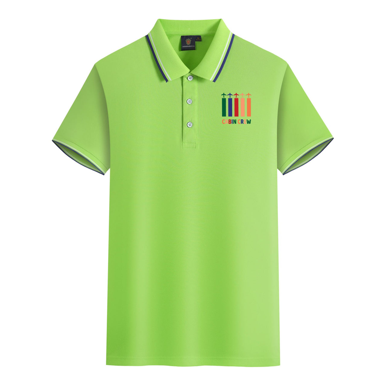 Colourful Cabin Crew Designed Stylish Polo T-Shirts