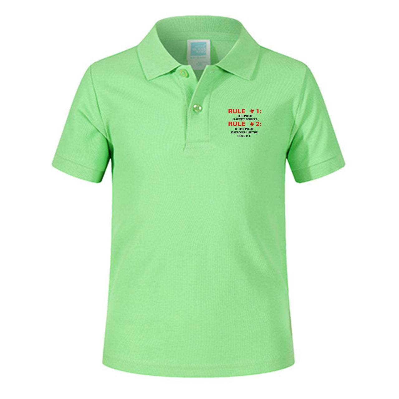 Rule 1 - Pilot is Always Correct Designed Children Polo T-Shirts