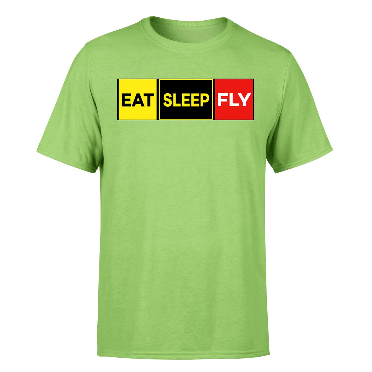 Eat Sleep Fly (Colourful) Designed T-Shirts