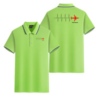 Thumbnail for Aviation Heartbeats Designed Stylish Polo T-Shirts (Double-Side)