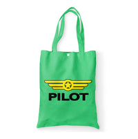 Thumbnail for Pilot & Badge Designed Tote Bags