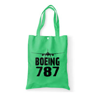 Thumbnail for Boeing 787 & Plane Designed Tote Bags