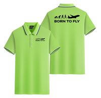 Thumbnail for Born To Fly Designed Stylish Polo T-Shirts (Double-Side)