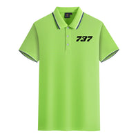 Thumbnail for 737 Flat Text Designed Stylish Polo T-Shirts