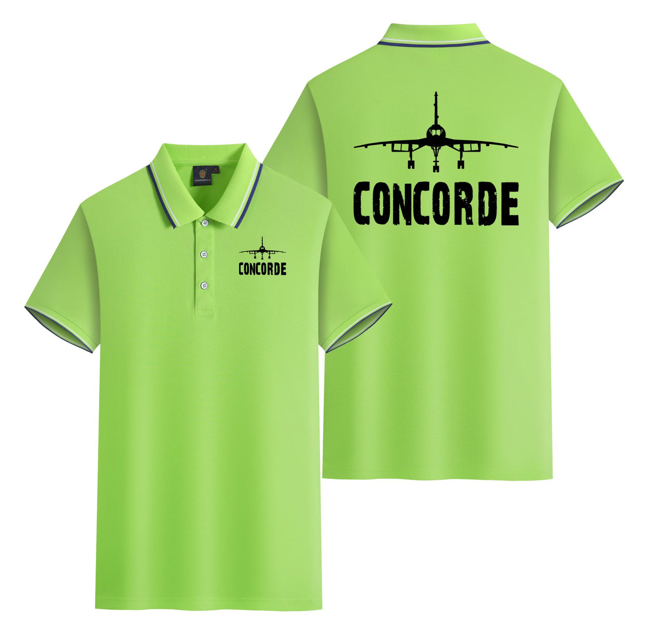 Concorde & Plane Designed Stylish Polo T-Shirts (Double-Side)
